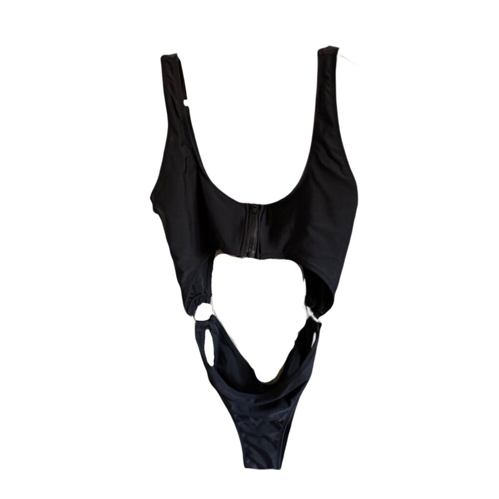 One Piece Zip Up Swimwear M